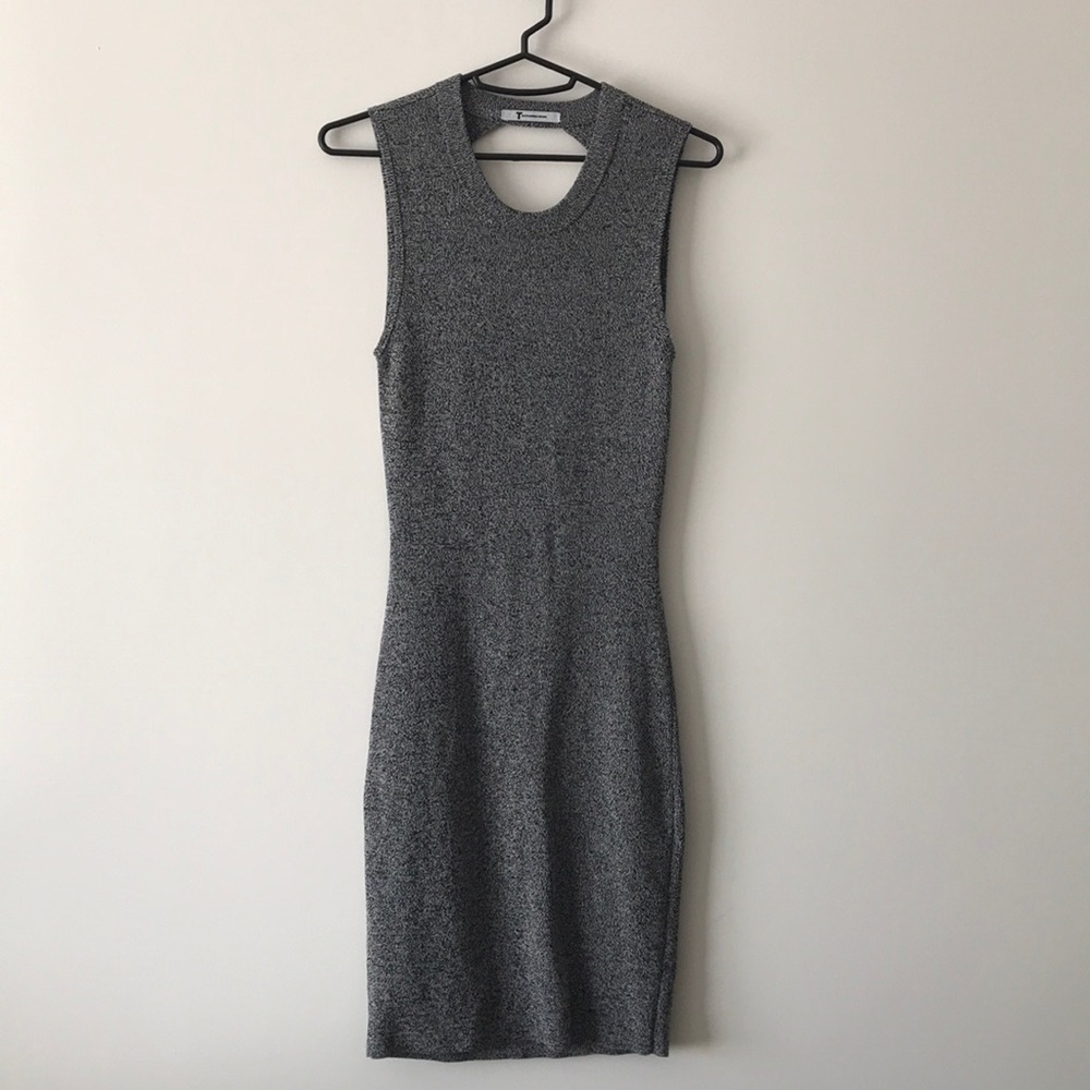 Alexander Wang starch gray dress with cutout back
